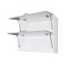 Corp superior 80 cu 2 usi orizontale Zebra MDF albastru drept